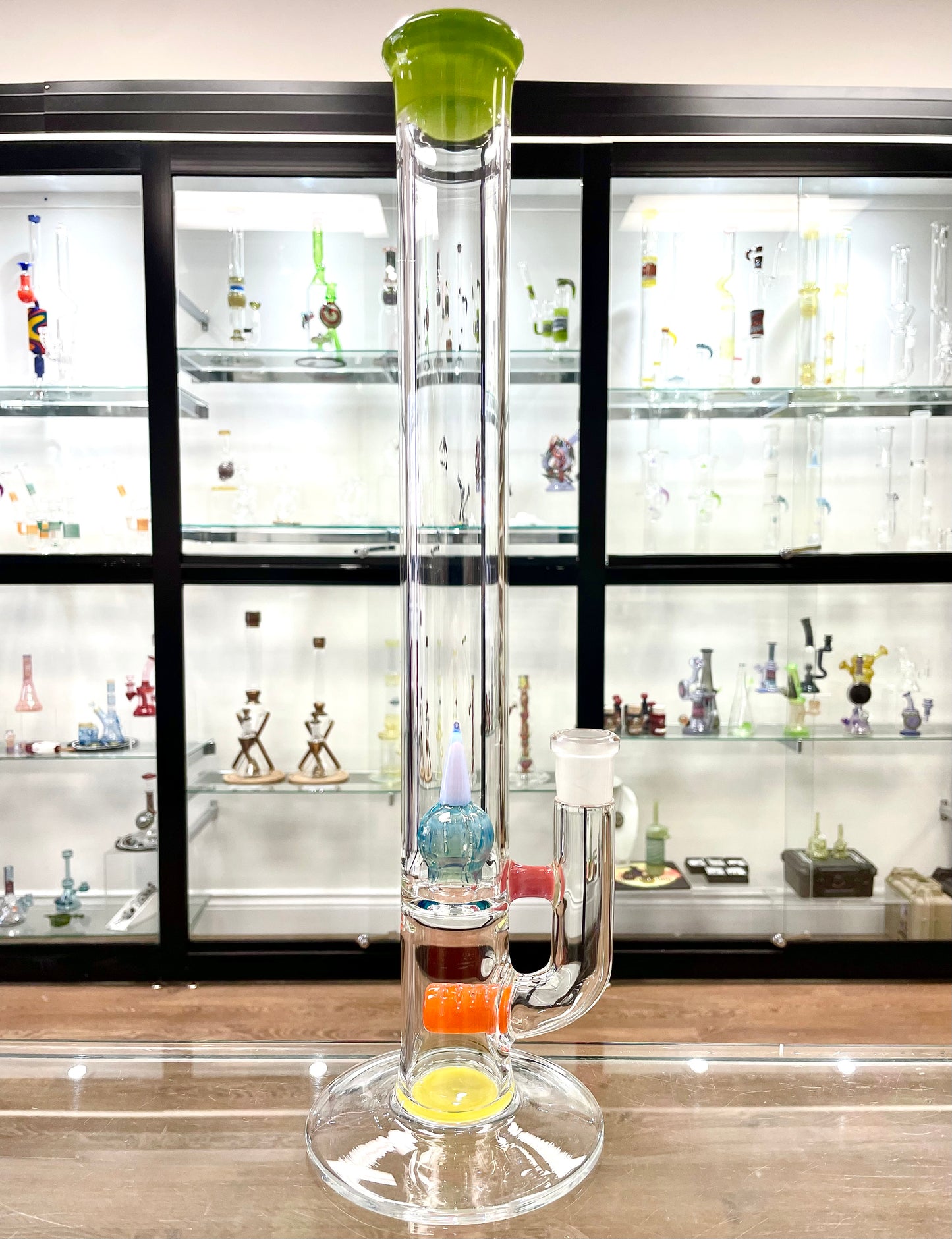 Green Belt 17" Colour Accented Inline Tube w/ Imperial - Timber, Lucid, Aquamania, OJ, Canary & Zen Dragon
