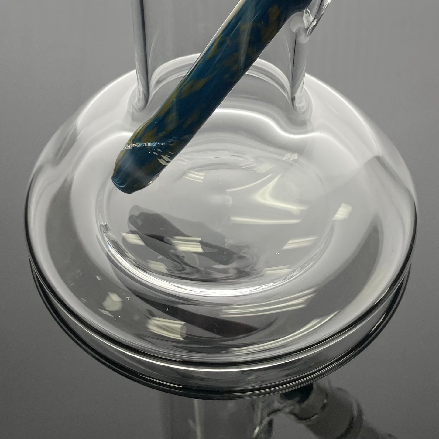 Mastah Glass Hollowfoot Frit Bong - Silk Sapphire