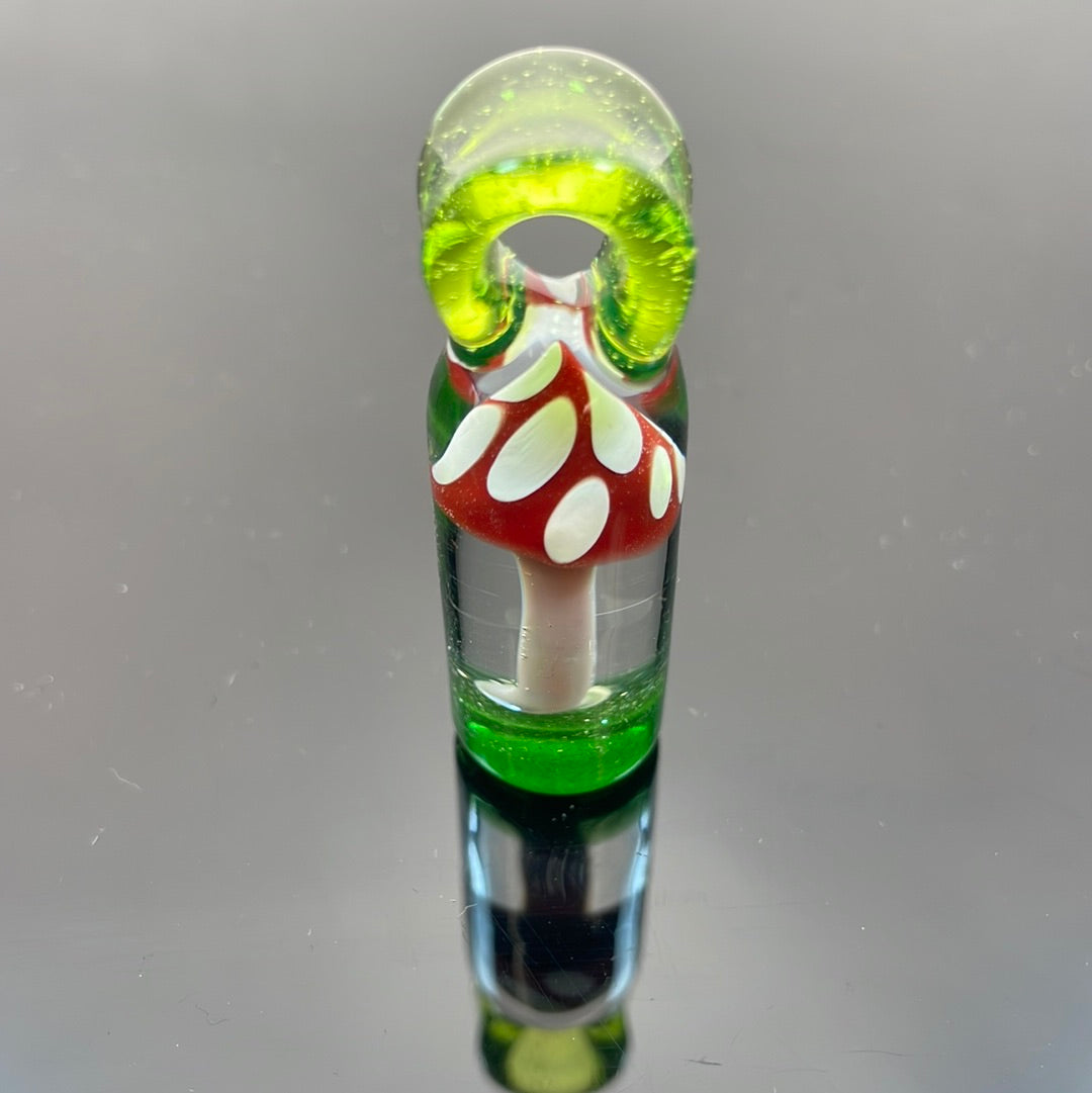 Eckardt Glass Amanita Mushroom Pendant