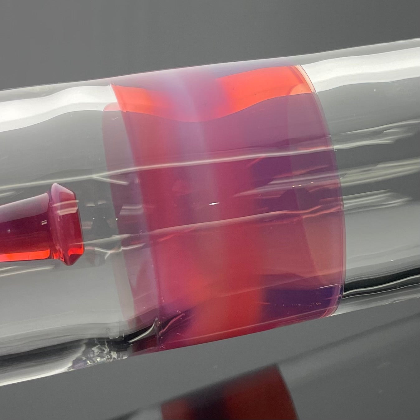 Jamms Fully Accented Natty Perc Straight Tube w/ Colour Band - Telemagenta