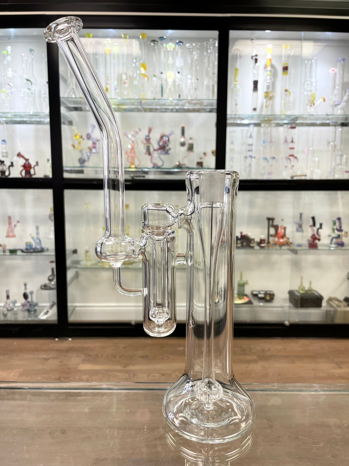 Green Belt Clear Double Bubbler 18mm