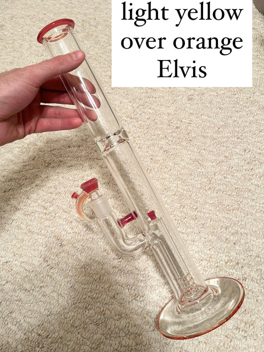 Jamms Straight Tube w/ 180° Pillar Perc - Light Yellow over Orange Elvis (pre-order)