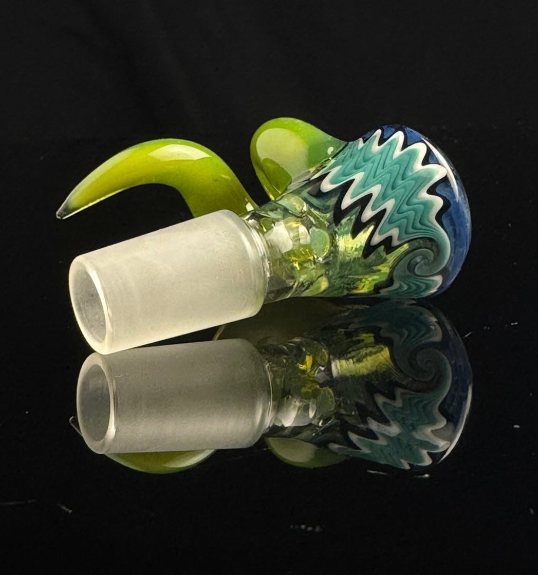 Gore Glass 18mm 4 Hole WigWag Dual Horn Bowl - 7