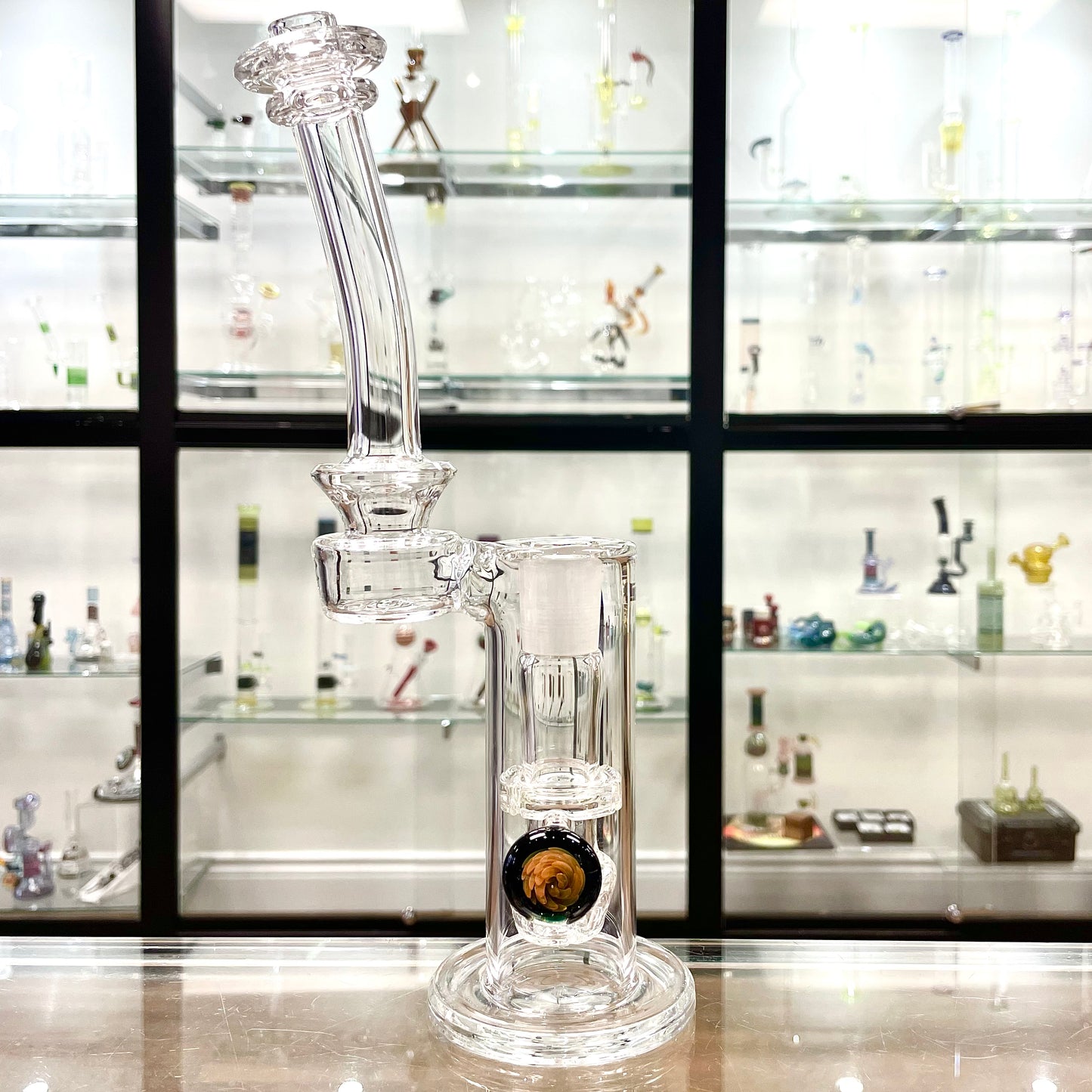 Discobox 18mm Flower Tower w/ Grids - Clear