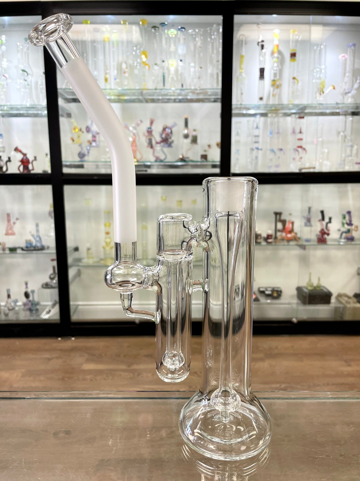 Green Belt Clear Double Bubbler 18mm