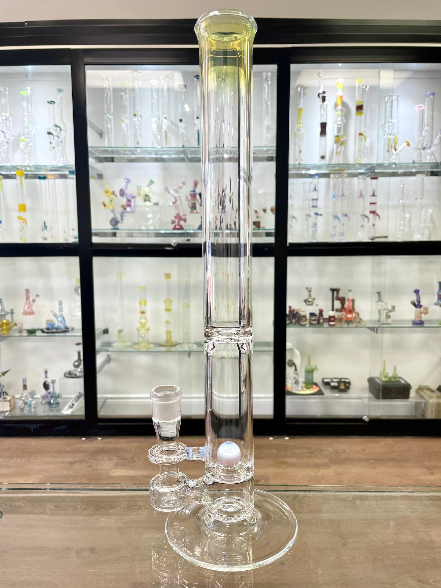 Discobox 17.5" Natty Perc Straight Tube w/ Fume Mouth