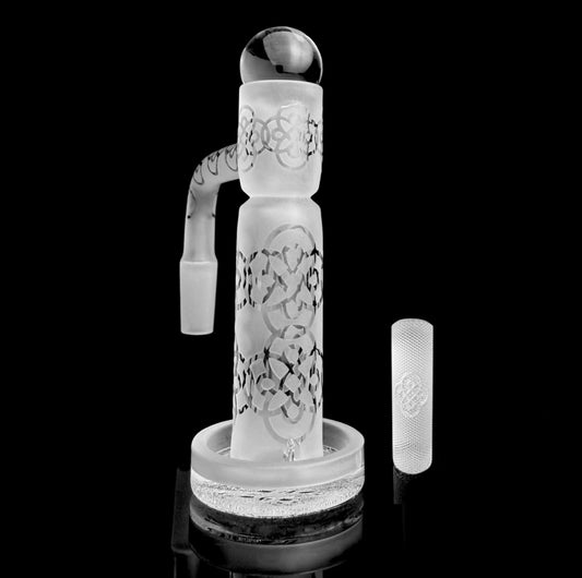 Eternal Quartz TerpGuard Slurper - Reverse Carved w/ V3 7mmx25mm Lattice SE Pillar & Cap