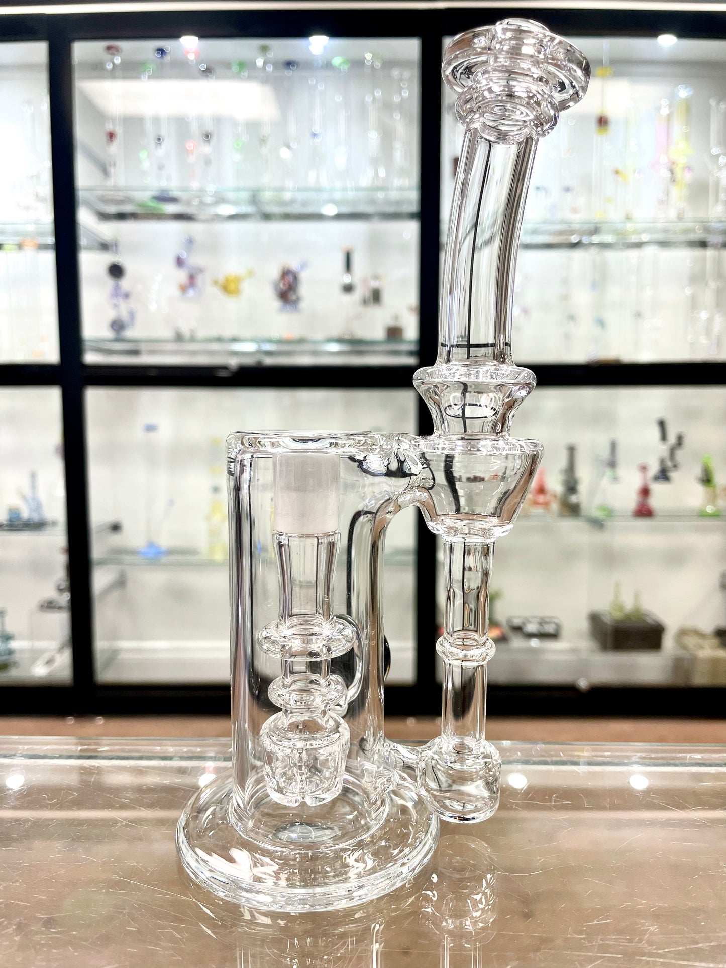 Discobox 14mm Terp Tower Dumper Recycler w/ Grids - Clear