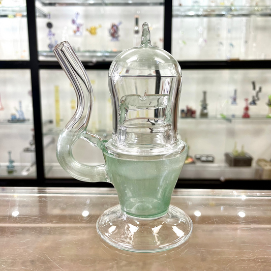 Mastah Glass Special Edition Worked Hash Lantern - Forest Green x Satin x Cropal