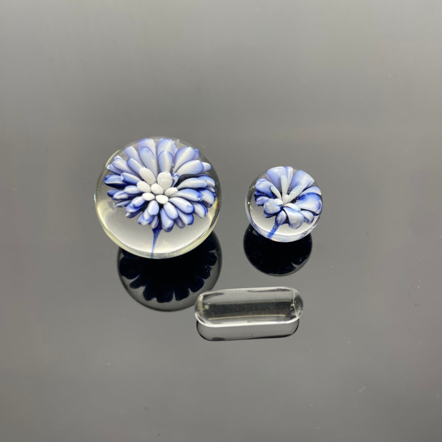 Unbranded Marble Slurper Set w/ Flower Implosion - 3pc