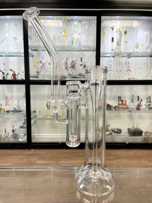 Green Belt Clear Double Bubbler 18mm