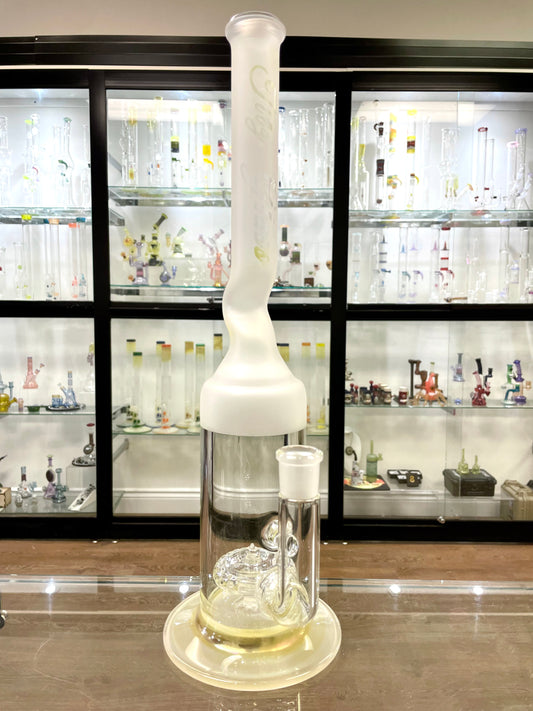 Titz Glass 16.5" Clear Fumed Disco King Tube w/ Sandblasting