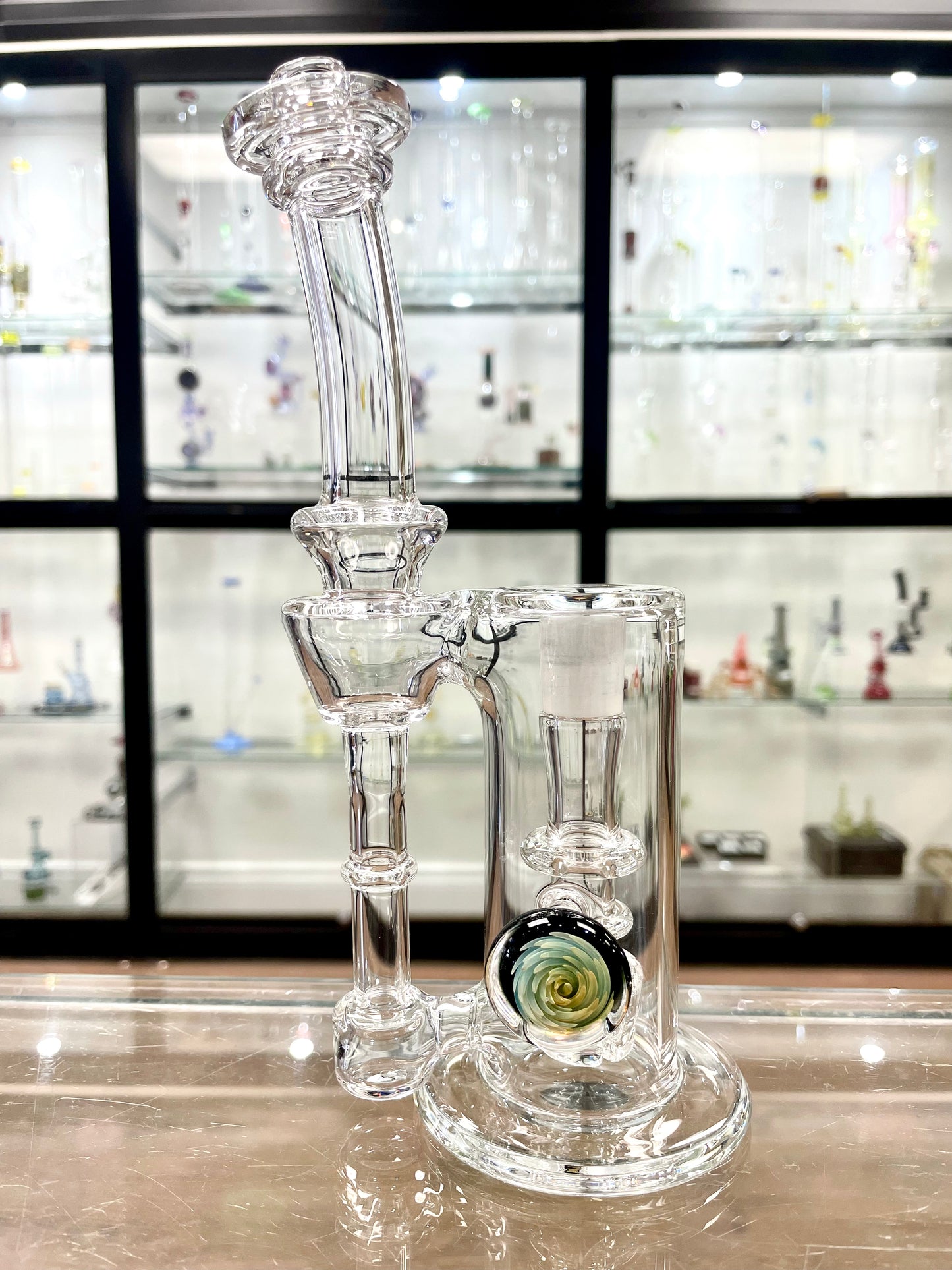 Discobox 14mm Terp Tower Dumper Recycler w/ Grids - Clear