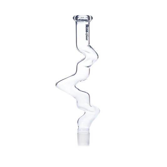 Hoss Glass 18" 3 Kink Top - Black Logo