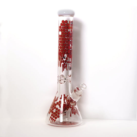 Marley Glass 16" 9mm Honeycomb Design Beaker