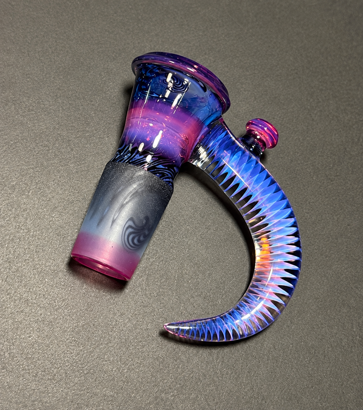 Jamms Fully Worked 18mm 4 Hole Bowl w/ ReWig & Cane Handle - A