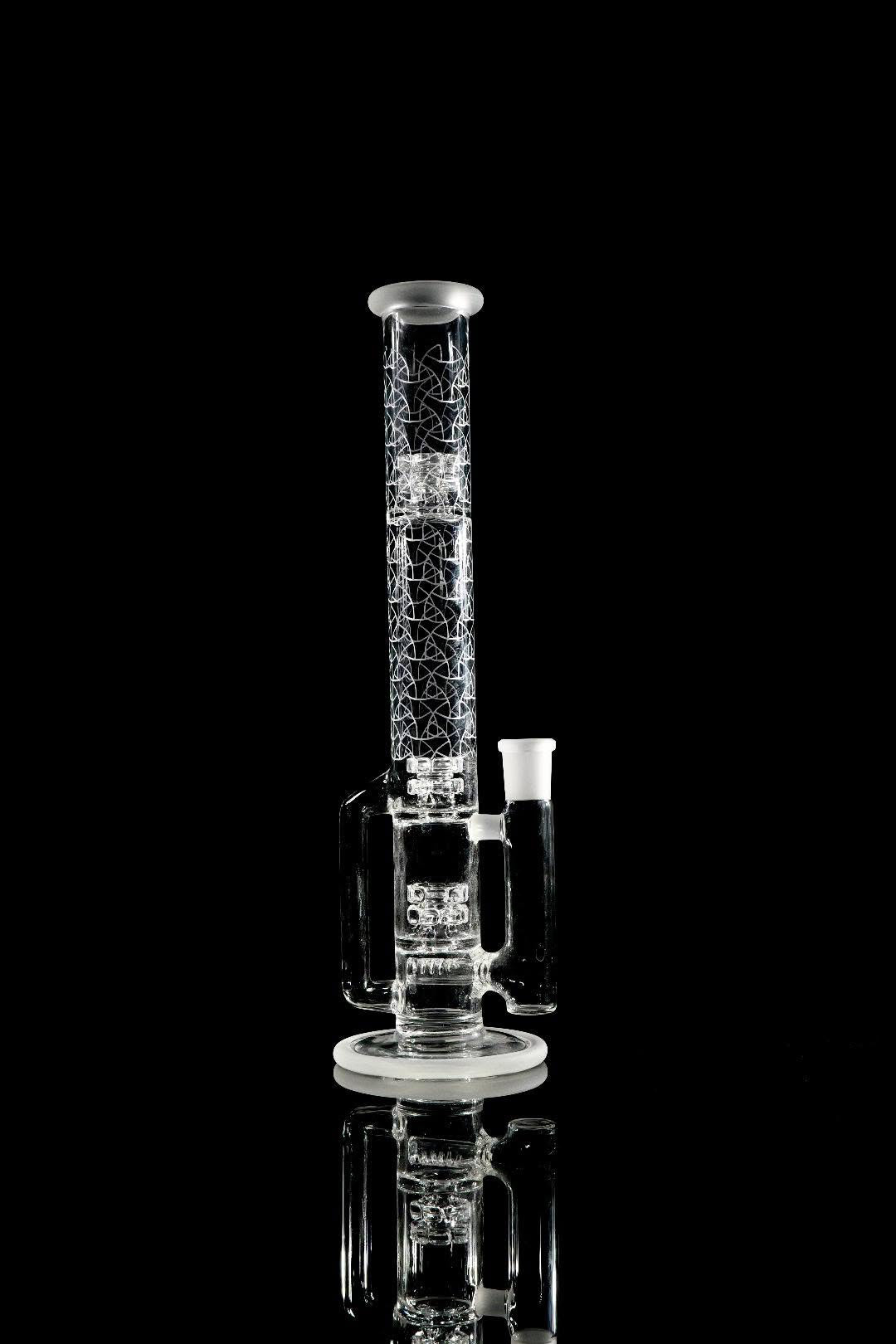 Gnob Glass 38mm Treecycler w/ Sandblasting - #15