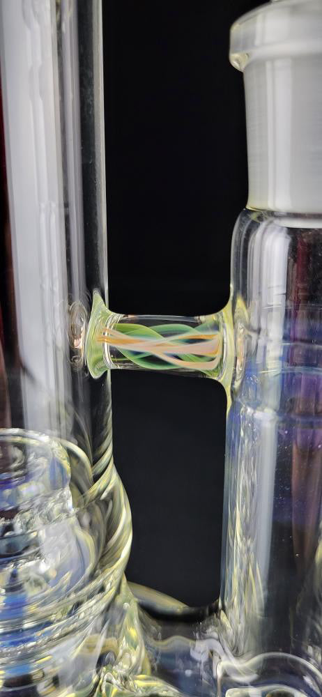 Jesse Who 44mm Fumed Gridcap Tube w/ Breakwater Function - Single Bore w/ Narrowed Midsection