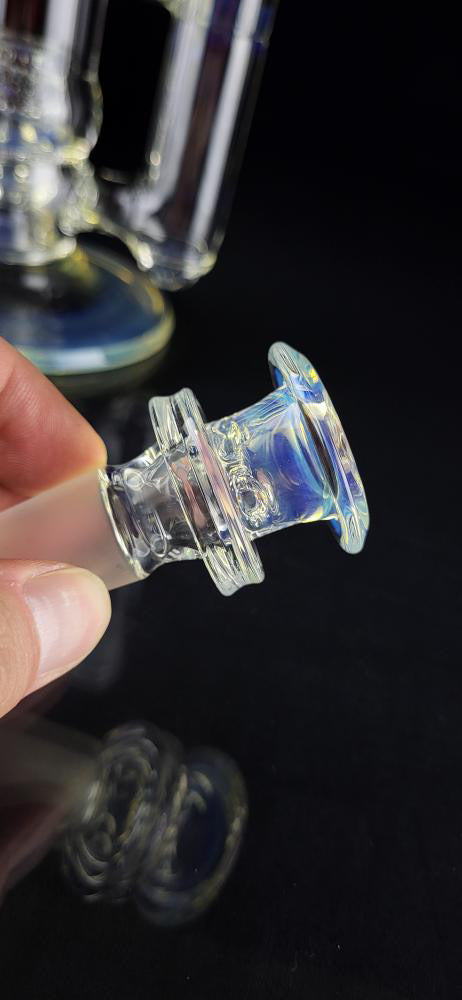 Jesse Who 44mm Fumed Gridcap Tube w/ Breakwater Function - Single Bore w/ Narrowed Midsection