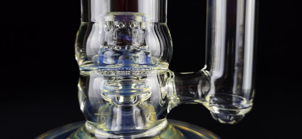 Jesse Who 44mm Fumed Gridcap Tube w/ Breakwater Function - Single Bore w/ Narrowed Midsection