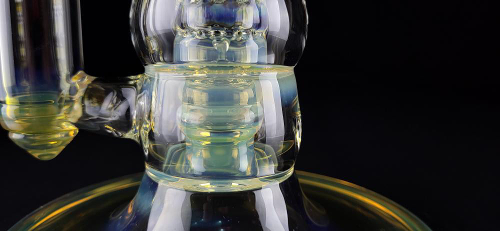 Jesse Who 44mm Fumed Gridcap Tube w/ Breakwater Function - Single Bore w/ Sculpted Mid Section