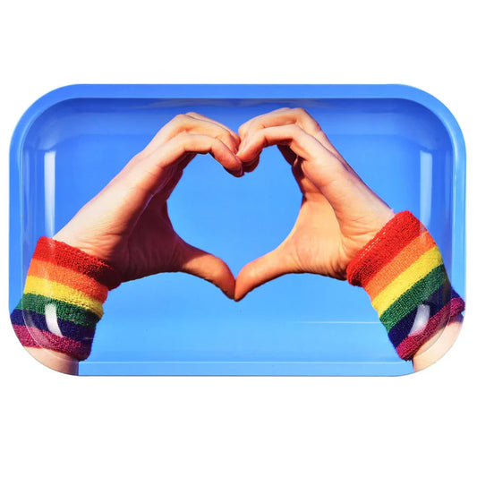 Pulsar Pride Hand Hearts - Rolling Tray - 11" x 7"