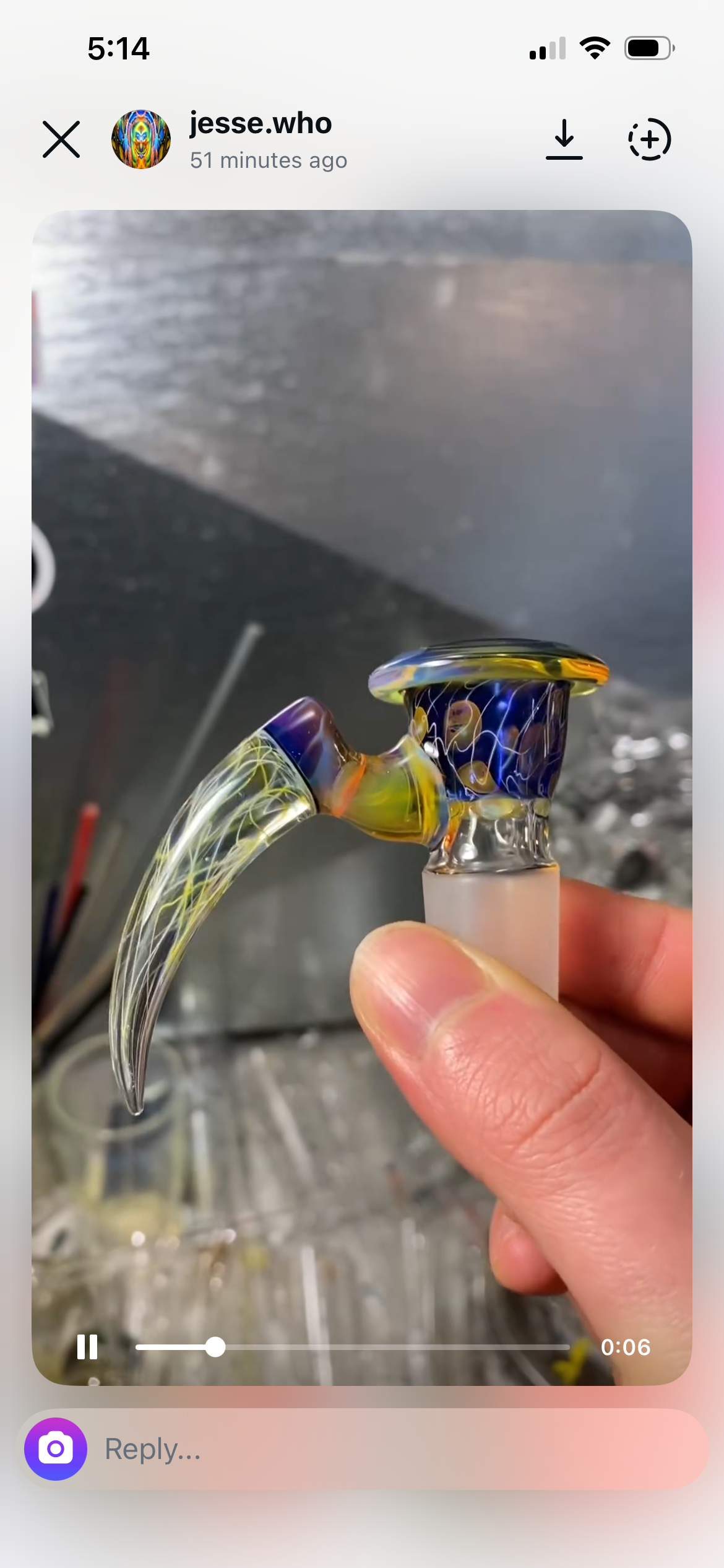 Jesse Who Colour + Fume Razor Lip 18mm 5 Hole Bowl #3