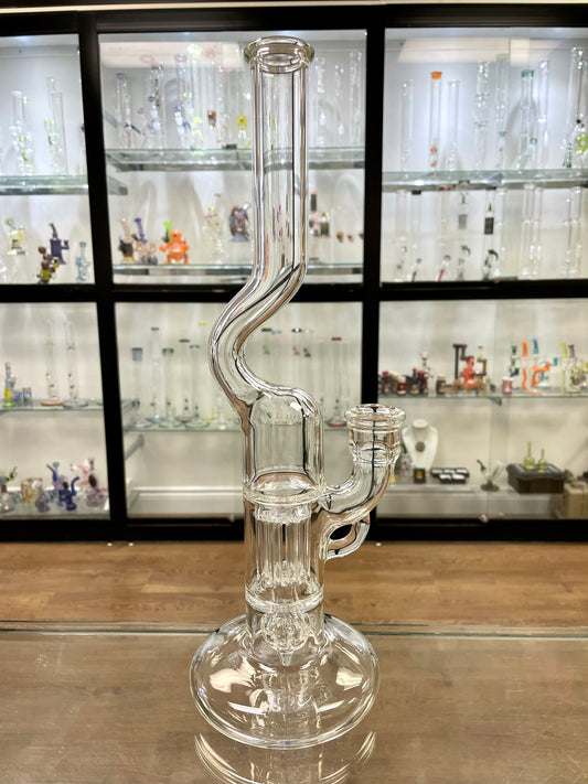 Blazed Mini Pillar w/ Bent Neck & Hollow Foot - Clear