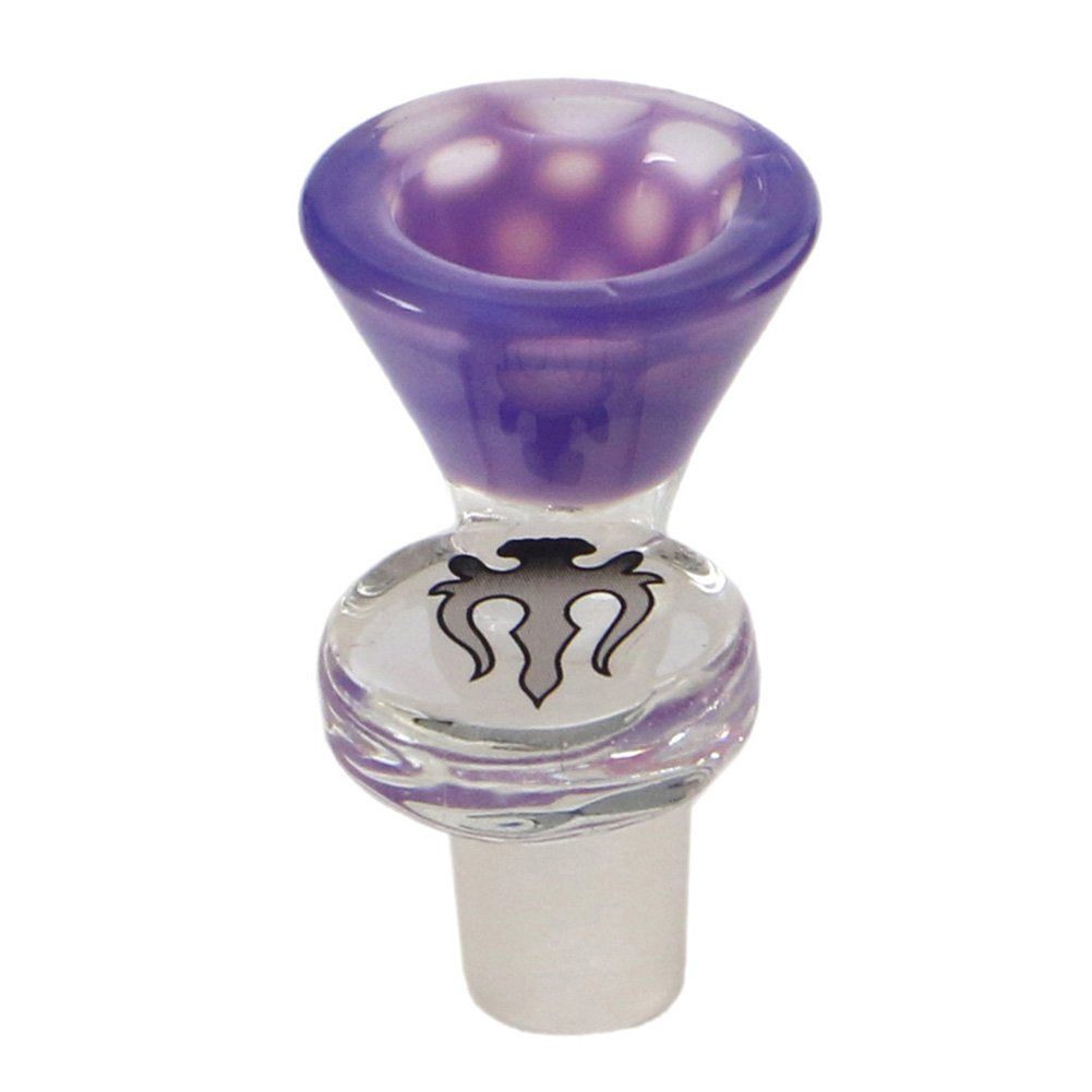 Hydros Thick Wall Honeycomb Funnel Bowl - Milky Purple