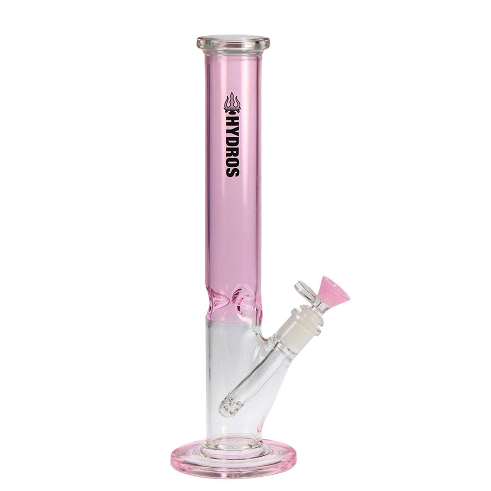 Hydros 13" Straight Tube w/ Honeycomb Bowl - Pink