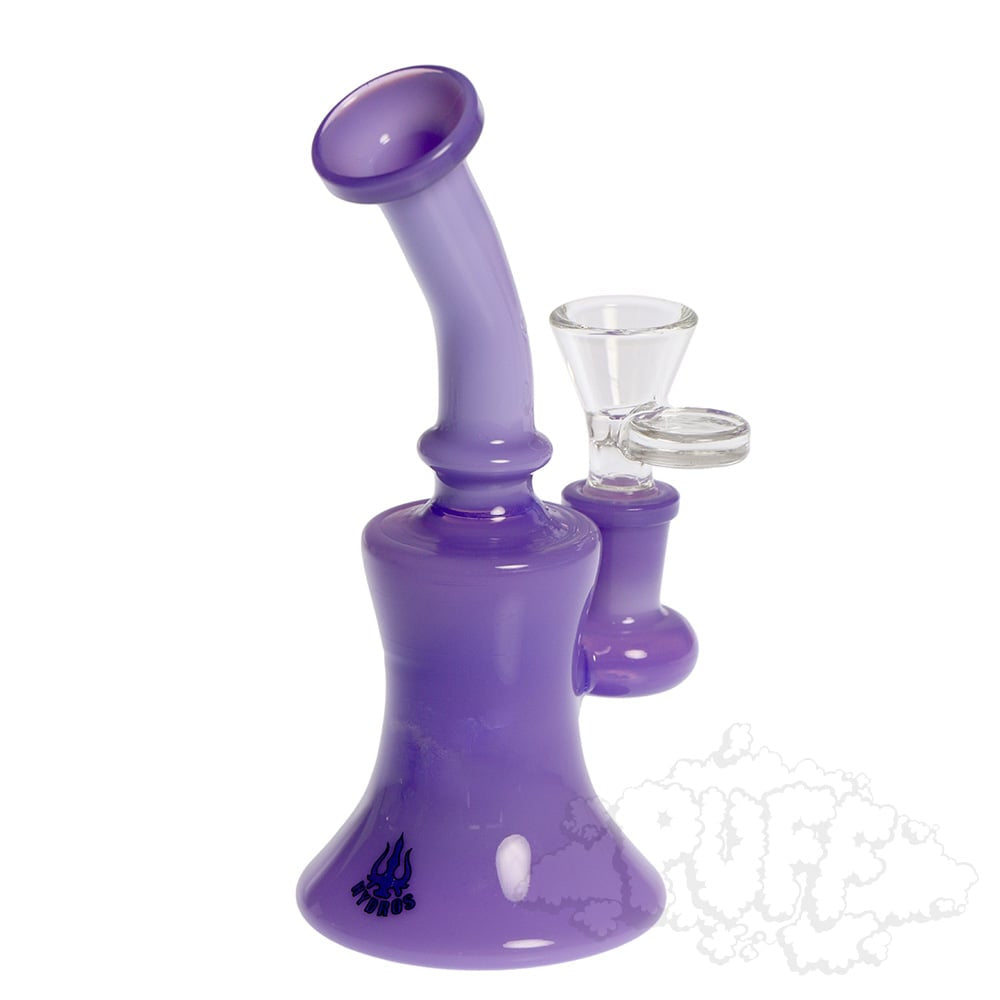 Hydros Glass 6.5" Full Colour Mini Tube - Milky Purple