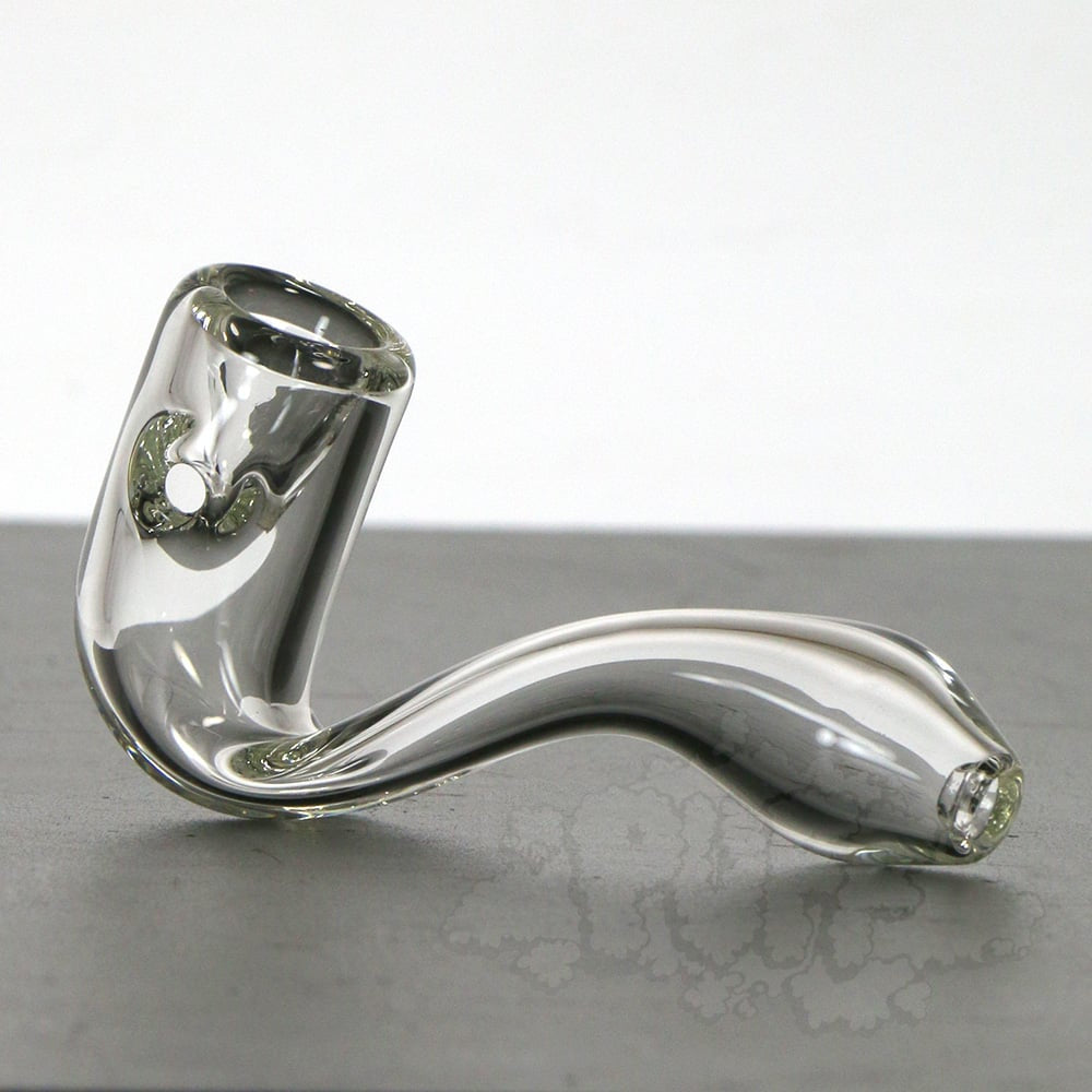 Hydros 4" Clear No Logo Sherlock Handpipe