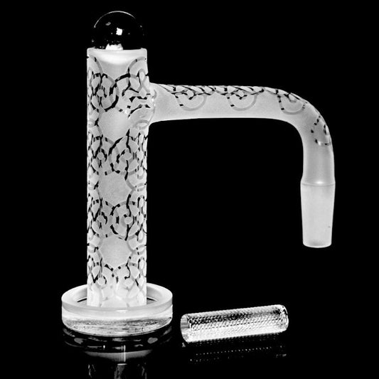 Eternal Quartz Terp Splitter Tower - Reverse Carved w/ Lattice Pillar
