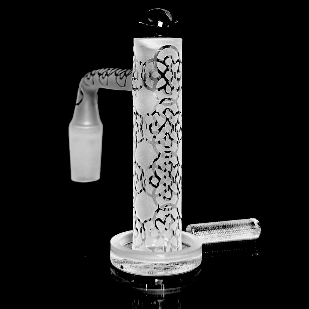 Eternal Quartz Terp Splitter Tower - Reverse Carved w/ Lattice Pillar