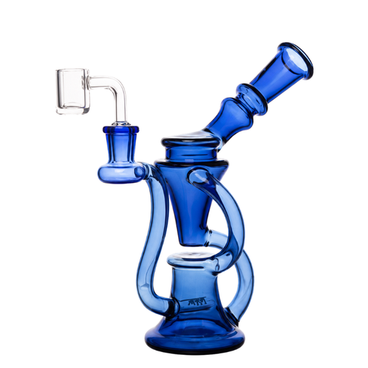Haute 8" Twisted Arm Recycler Dab Rig w/ 14mm Quartz Banger