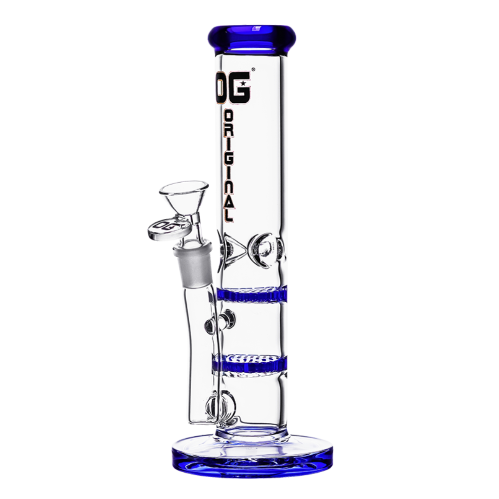 OG Original 8.5" 5mm Colour Accented Double Honeycomb Straight Tube - Various Colours