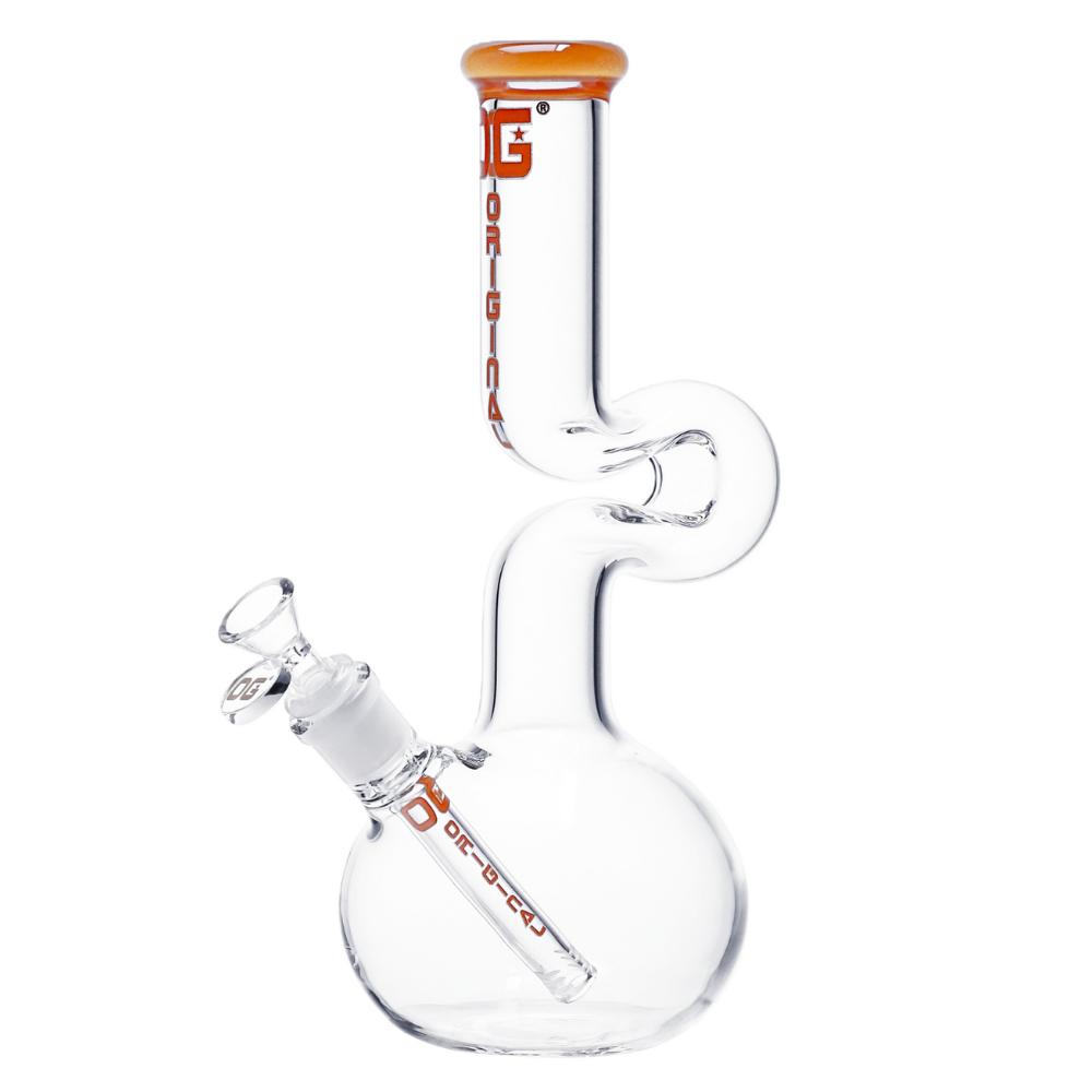 OG Original 12" 5mm Colour Accented Twisted Neck Beaker - Various Colours