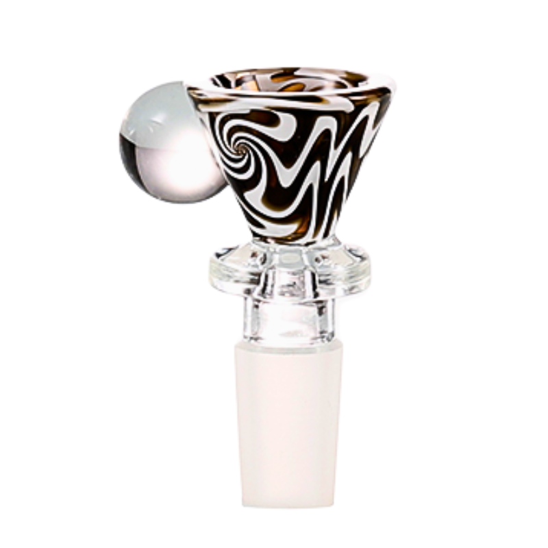 OG 14mm Coloured WigWag Bowl w/ Marble - Various Colours