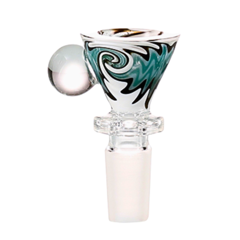 OG 14mm Coloured WigWag Bowl w/ Marble - Various Colours