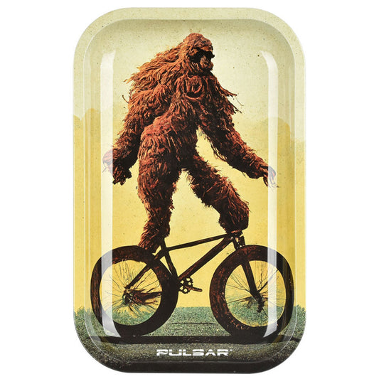 Pulsar 11" x 7" Metal Rolling Tray - Bigfoot Stole My Bike