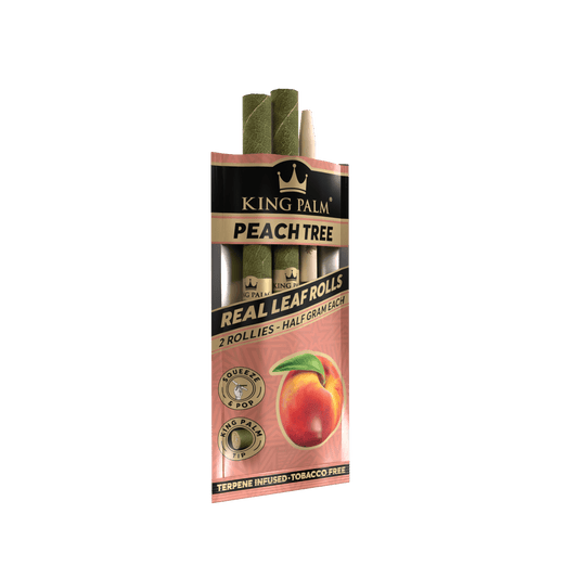 King Palm Rollie Rolls Peach Tree 2pk