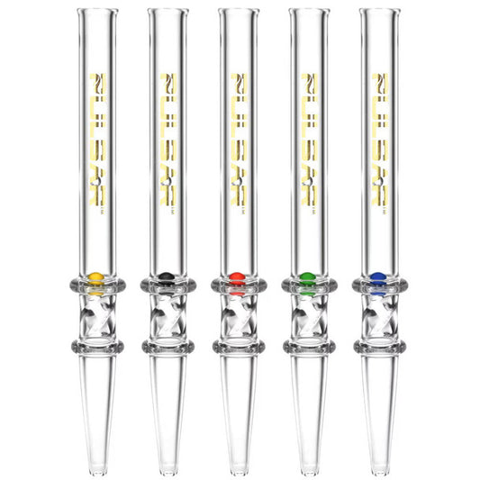 Pulsar 6" Quartz Dab Straw w/ Spin Pearl - Various Pearl Colours