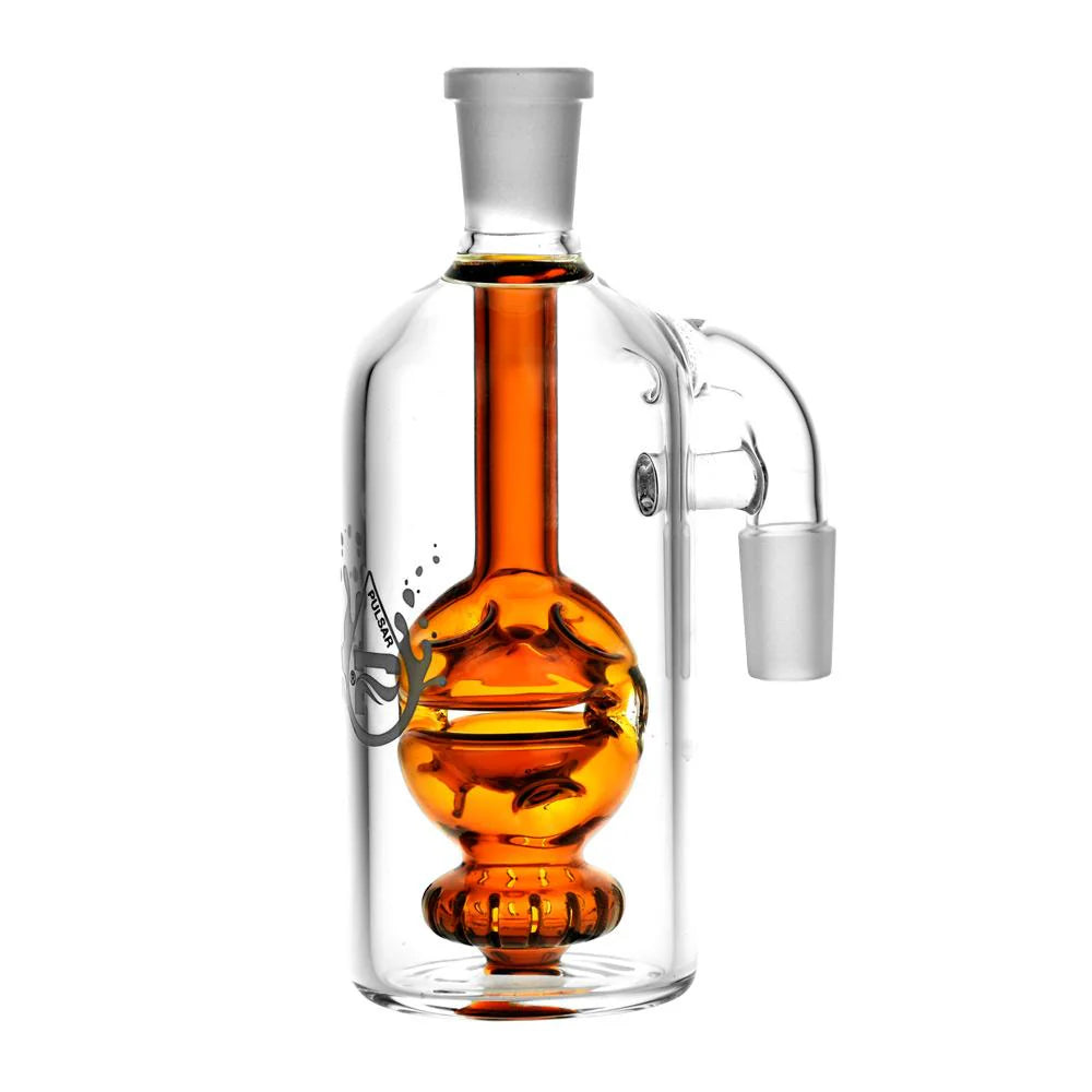 Pulsar 14mm 90 Degree Fab Egg Ash Catcher  - Amber (On sale due to small scratches)