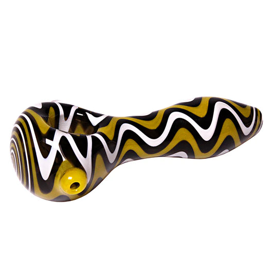 Unbranded 4" Swirl Hand Pipe - Yellow