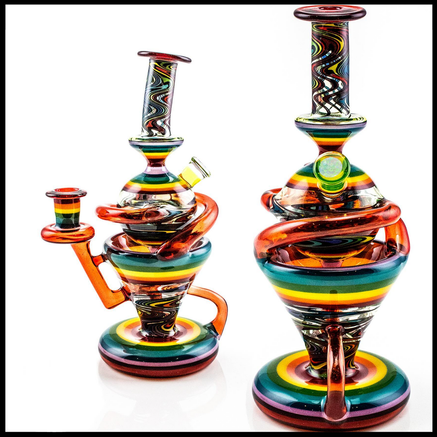 Korey Cotnam Worked Rainbow WigWag Hydracycler w/ Opal Coin