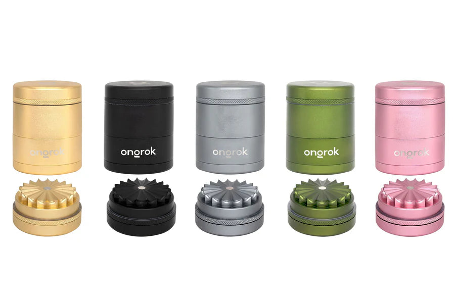 Ongrok 55mm 5pc Flower Petal Toothless Grinder w/ Storage