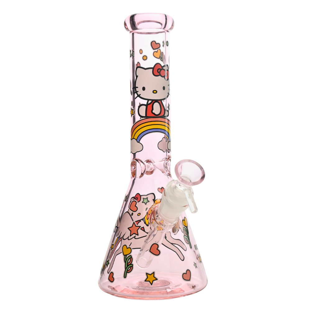 Unbranded 10" 5mm Sunshine Dreams Kitty Beaker