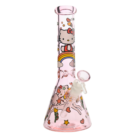 Unbranded 10" 5mm Sunshine Dreams Kitty Beaker