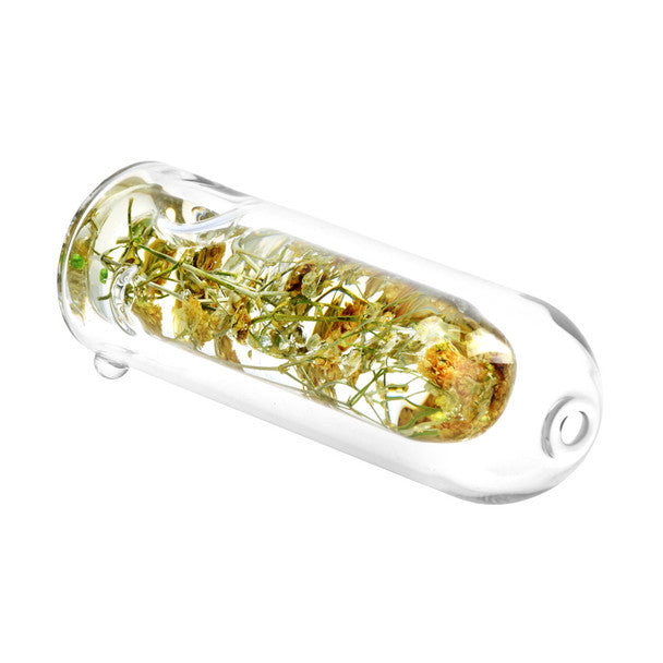 Wild Flower 5.25" Terrarium Style Glass Hand Pipe