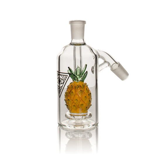 Red Eye Glass 14mm 45 Degree Pineapple Ash Catcher